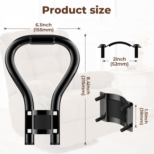 Metal Recliner Handle Extender - Ergonomic Lever Extension for Easy Lifting