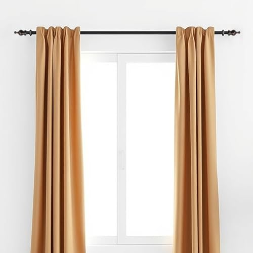1.38-Inch Wooden Curtain Rod Finials, Decorative Pole End Caps - 2 Pack
