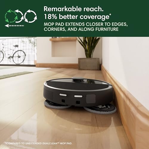 Robot Vacuum & Mop with AutoWash Dock, Heated Drying & Obstacle Avoidance