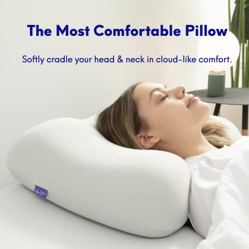 C CUSHION LAB Deep Sleep Ergonomic Cervical Memory Foam Pillow - Calm Grey