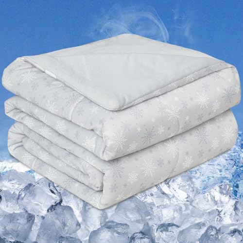 Cooling Comforter - Japanese Q-Max 0.45 Dual-Sided Blanket, Queen 90" x 90"
