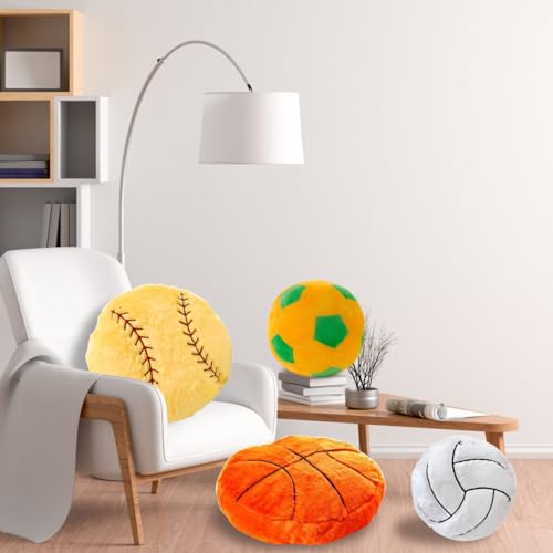 14-Inch Volleyball Plush Throw Pillow Soft Stuffed Sports Toy