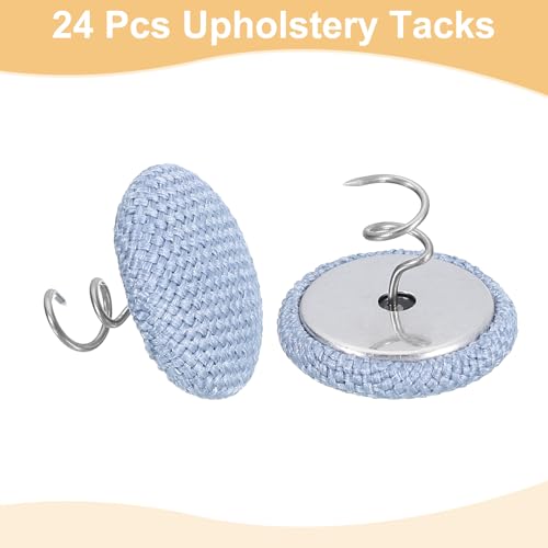 24Pcs Upholstery Tacks Twist Pins - 20mm Fabric Bed Skirt Pins