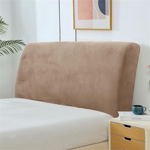 Elastic Headboard Slipcover - Full Coverage, Taupe, 79"x27"