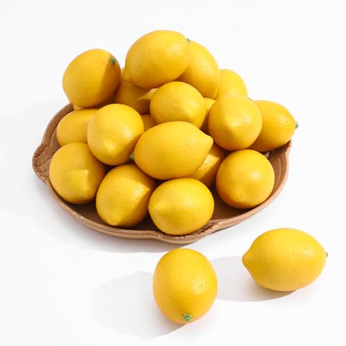 12PCS Realistic Artificial Lemons for Home & Kitchen Decor