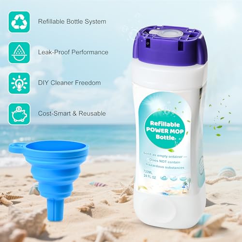Refillable Floor Cleaner Solution Bottle for Power Mops - 720ml / 24 oz