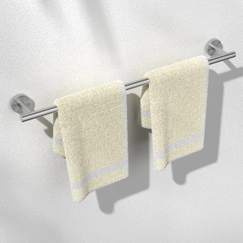 24 Inch Brushed Nickel Towel Bar, SUS304 Stainless Steel Bathroom Rack