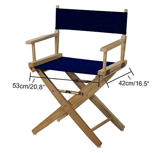 2-Piece Director Chair Replacement Canvas Set, Navy Blue Fabric