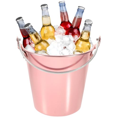 Ice Bucket with Tongs - 5.51 Inch Wine & Cocktail Ice Container for Bars & Parties