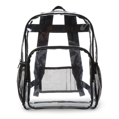 Clear School Backpack - Heavy-Duty Water-Resistant PVC (17x7x13 in)
