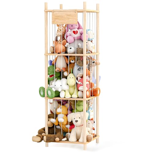 Extra Large Wooden Stuffed Animal Storage Organizer for Kids Nursery
