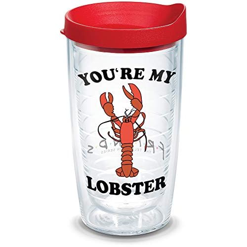 Tervis Friends Lobster Made in USA Double Walled Insulated Tumbler Travel Cup Keeps Drinks Cold & Hot, 16oz, Classic