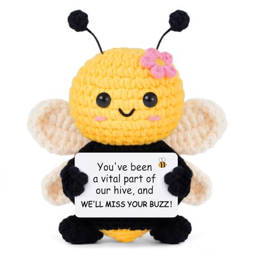 Handmade Crochet Bee Farewell Gift for Coworkers and Departing Colleagues