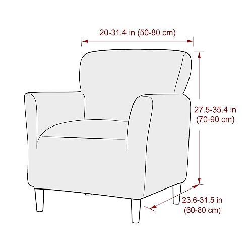 Stretch Jacquard Armchair Slipcover - Dark Green Waterproof Furniture Protector