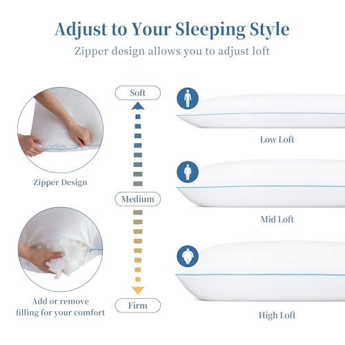 Full Body Pillow Insert - Adjustable Long Bed Pillow for Support