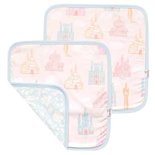 Copper Pearl 3-Layer Knit Security Blanket Set Sized 16" x 16" 2-Pack Princess Palaces