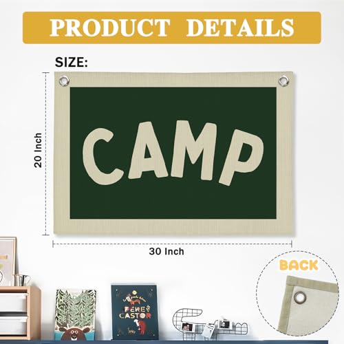 Camping Canvas Wall Banner - Motivational Decor for Classroom or Nursery