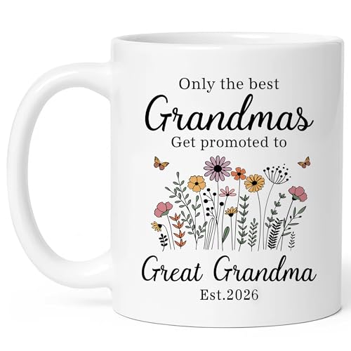 Nestura Great Grandma Mug est.2026 — Pregnancy Reveal Gift, Christmas, Birthday, Mother’s Day
