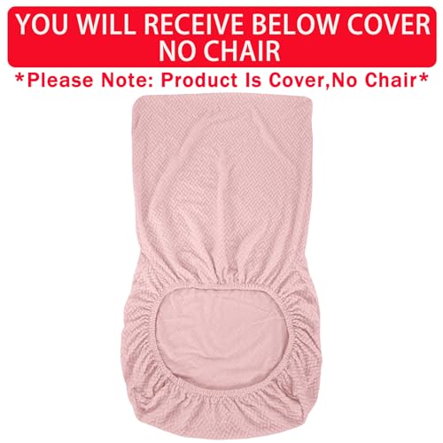 Elastic Armless Chair Cover - Criss Cross Design, Pink