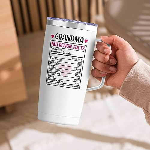 Grandma Tumbler with Handle 20oz Insulated Stainless Steel Coffee Travel Mug - Grandma 2