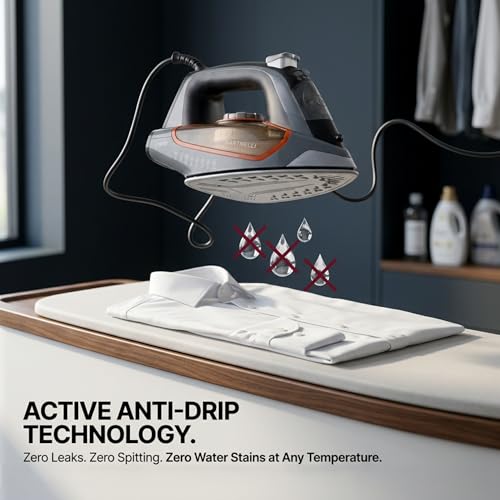 Bartnelli Pro Luxury Steam Iron - 1700W Commercial Iron with Ceramic Soleplate