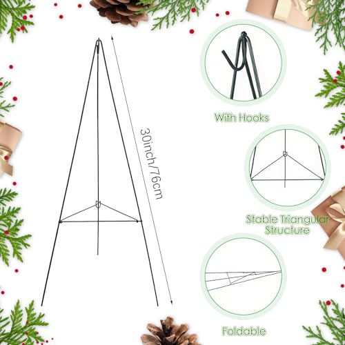 30-Inch Metal Christmas Wreath Stand and Grave Easel Holder (2-Pack)