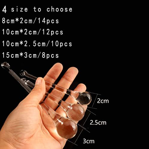 10pcs 4-inch Clear Glass Teardrop Ornaments for Christmas Tree Decorations