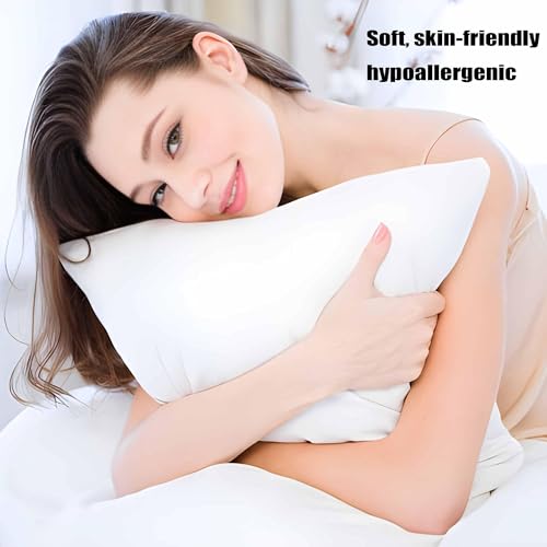 Acteb Ultra Thin Flat Bed Pillows Set of 2 - Soft Standard Size 20x26