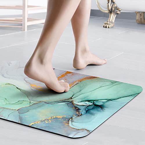 Gibelle Non-Slip Bathroom Set with Shower Curtain (72x74") & Bath Rug