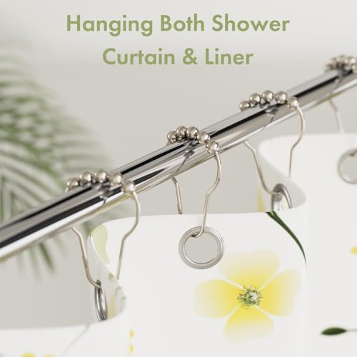 Amazer Rustproof Stainless Steel Shower Curtain Hooks - Polished Nickel Set of 12