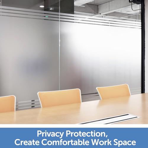 Frosted Window Privacy Film - Non-Adhesive, 23.6x78.7 Inch, UV Blocking
