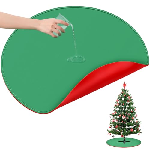 30-Inch Silicone Christmas Tree Mat - Reversible Waterproof Floor Protector