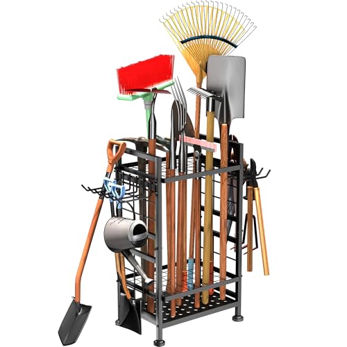 3 Tier Garden Tool Organizer Heavy Duty Metal Yard Storage Rack