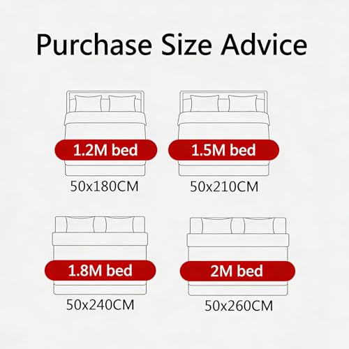 Hotel Style Linen Look Bed Runner, Decorative Bed Scarf for Queen/King Bed