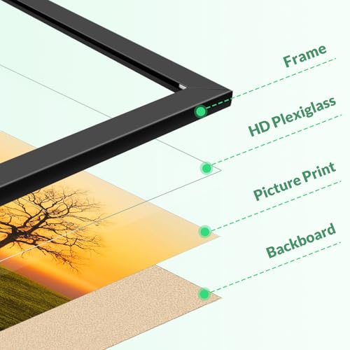 Veleclo 11x17 Picture Frame for Wall Display, Black Poster Frame