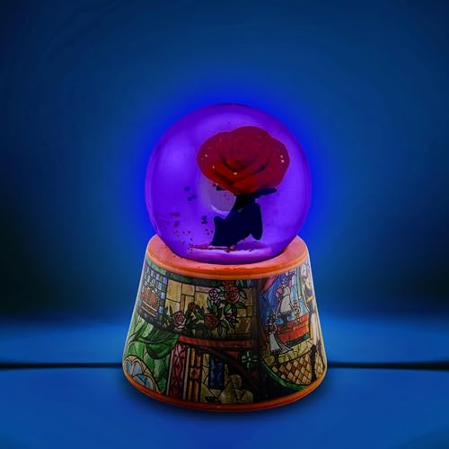 Enchanted Rose Mini Light-Up Snow Globe - 3-Inch Decorative Keepsake