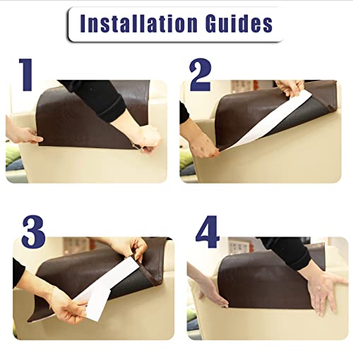 Non-Slip Recliner Headrest Cover - Waterproof Faux Leather, 17"x27"