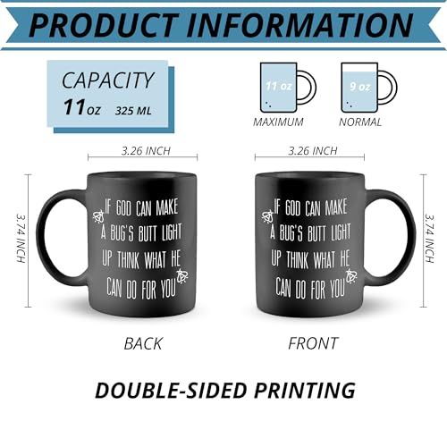 JRTW Black 11oz Funny Christian Mug | Bible Verse Ceramic Coffee Cup