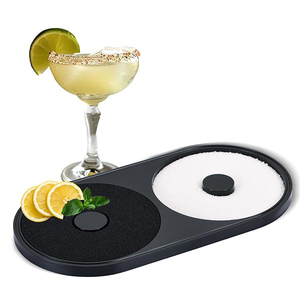 2-in-1 Bar Glass Rimmer and Salt Rimmer Set for Cocktails