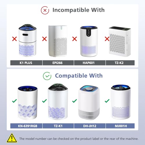 2-Pack 3-in-1 HEPA Air Purifier Replacement Filter White