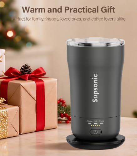 Supsonic Space Gray 14oz Heated Smart Coffee Mug with Temperature Control