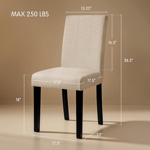Upholstered Dining Chairs Set of 4, Modern Farmhouse Kitchen Chairs