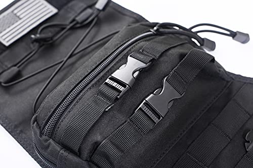 Tactical Christmas Stocking with MOLLE Webbing, Zip Pocket & Flag Patch