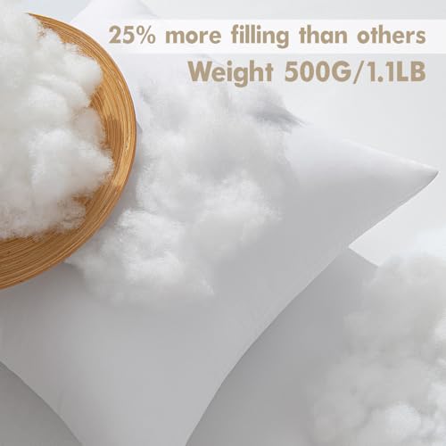 MIULEE 18x18 Throw Pillow Inserts 4 Pack - Firm & Full Sofa Pillows