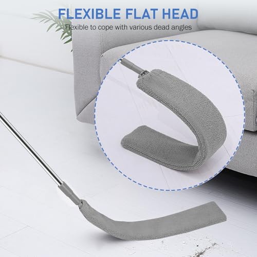 Retractable Gap Duster with 81" Extension Pole & 2 Washable Microfiber Cloths