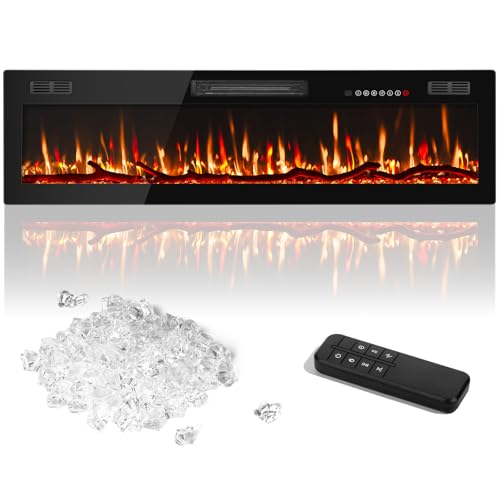 72 Inch Ultra Thin Electric Fireplace Wall Mounted Heater