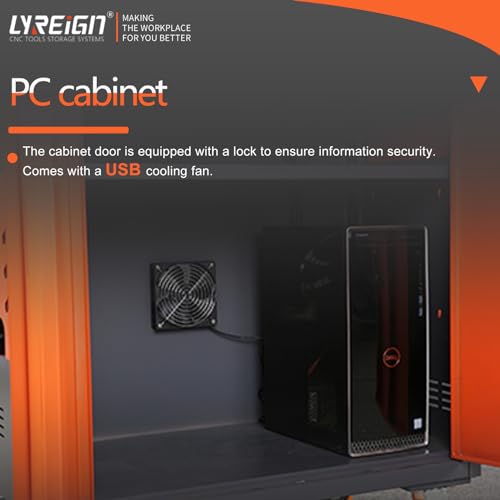Industrial Mobile Computer Cabinet for 27-inch Monitors - Dust & Oil Proof