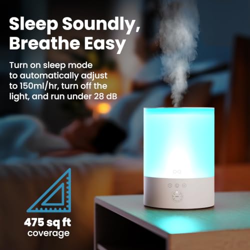 Top Fill Cool Mist Humidifier 2.5L Ultra-Quiet Bedroom Ultrasonic