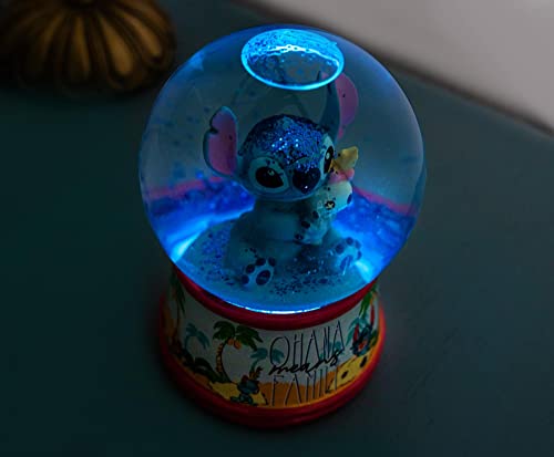 Stitch Light-Up Snow Globe 6-Inch Decorative Glitter Display Keepsake