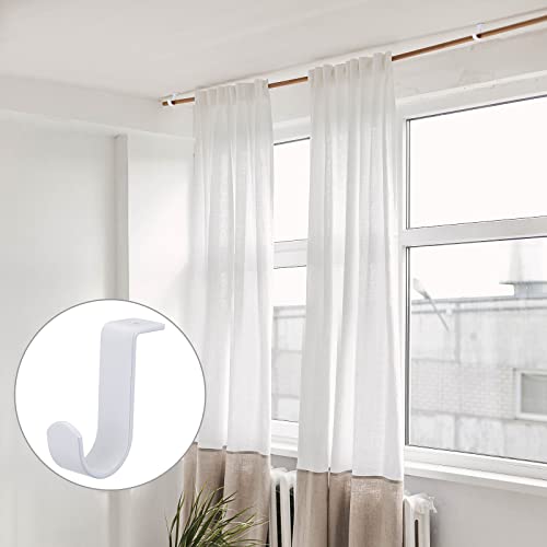 3-Pack Metal Ceiling Mount Curtain Rod Brackets for 5/8 to 1 Inch Rods